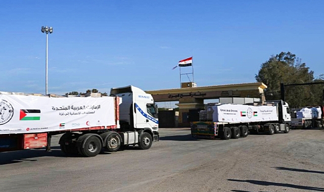 BAE: 6.775 ton taşıyan 325 yardım tırı Gazze’ye ulaştı