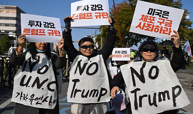 Güney Kore’de Trump Ziyareti Krize Yol Açtı: “Hoş Gelmedin Trump” Sloganları Yükseldi