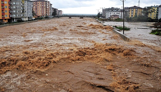 Arılı Deresi taştı