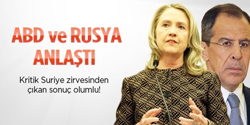 ABD ve Rusya, Suriye için anlaştı