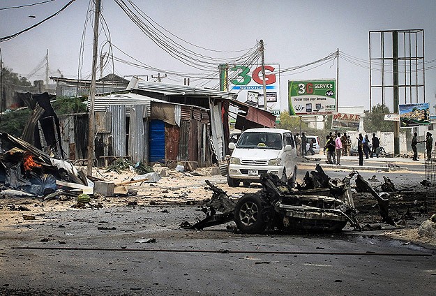 Mogadişu Havaalanı önünde patlama