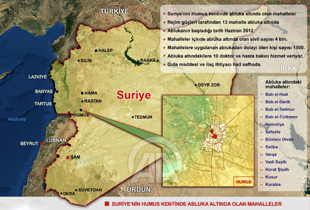 Humus'ta 4 bin kişi abluka altında