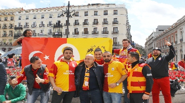 Galatasaraylı taraftarlar, Madrid sokaklarında