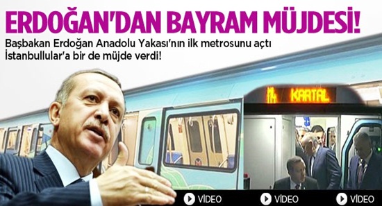 Erdoğan'dan İstanbullulara bayram müjdesi