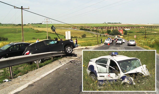 Trafik kazasında bir polis şehit oldu