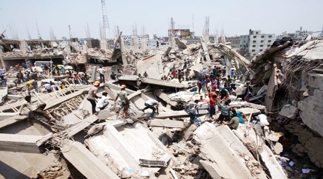 Bangladeş'te çöken iş merkezi