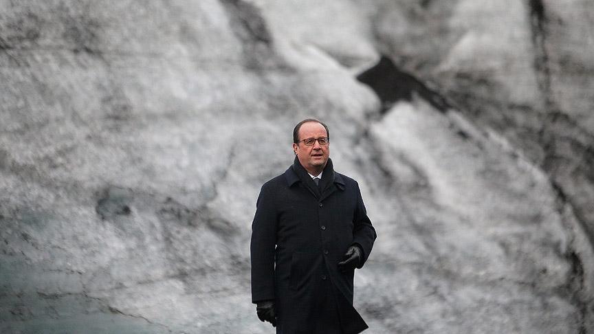 Hollande, İzlanda'da Solheimajökull buzulunu ziyaret etti