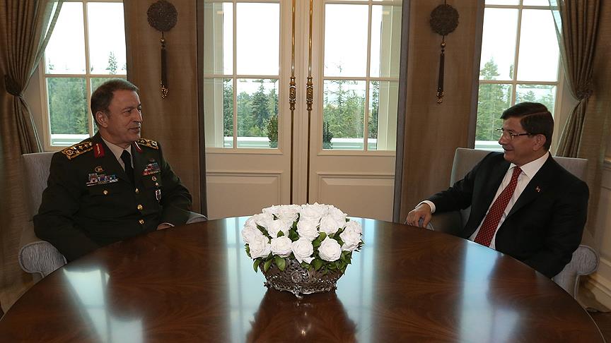 Başbakan Davutoğlu Orgeneral Akar'ı kabul etti
