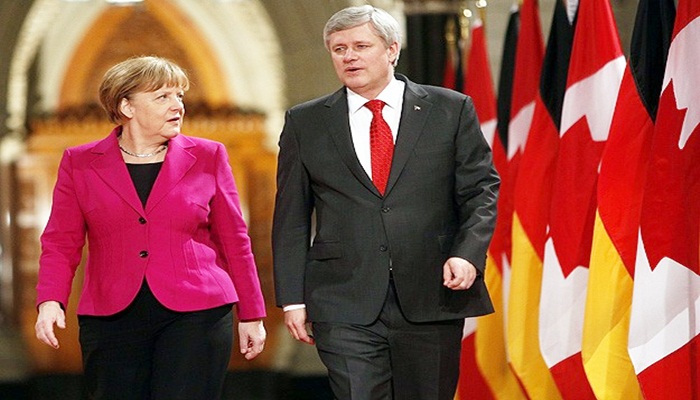 Almanya Başbakanı Merkel Kanada'da