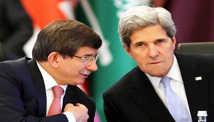 Kerry Davutoğlu'nu Paris'e davet etti