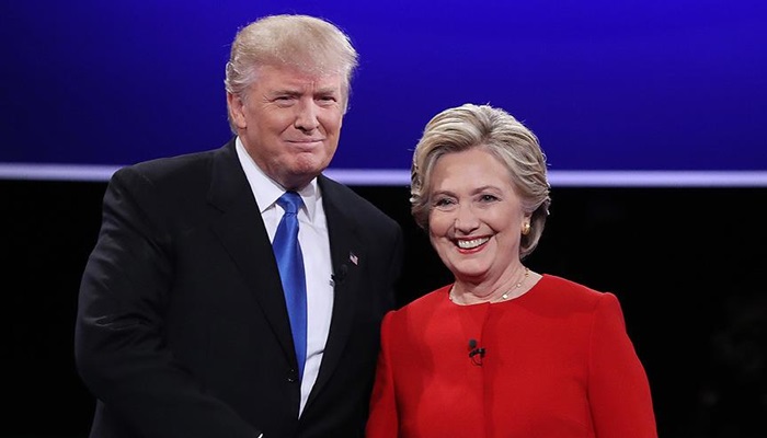 Trump-Clinton yardım yemeğinde espirili atıştı