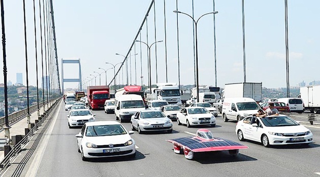 Güneş arabası Ankara yolunda
