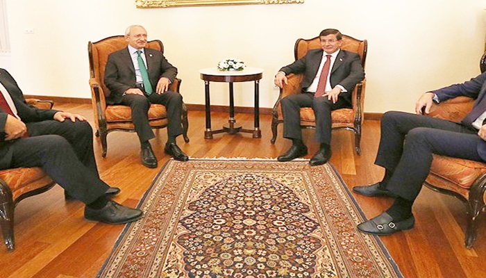 Davutoğlu ile Kılıçdaroğlu görüşmesi başladı