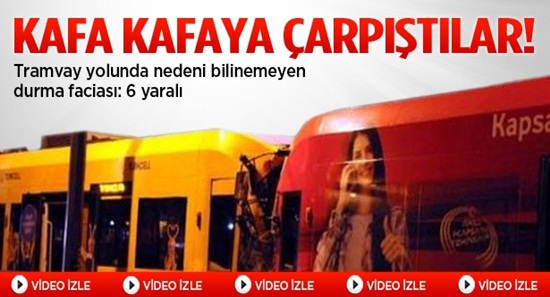 Fatih'te tramvay kazası: 6 yaralı