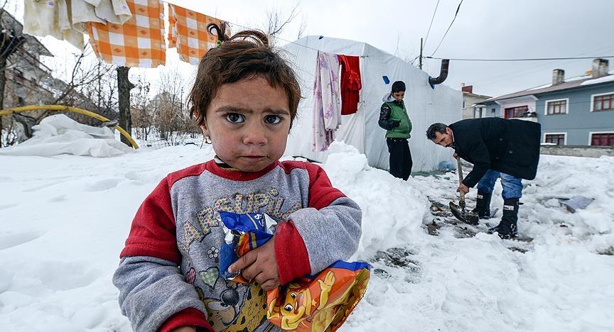 Suriyeli sığınmacıların kış çilesi sürüyor