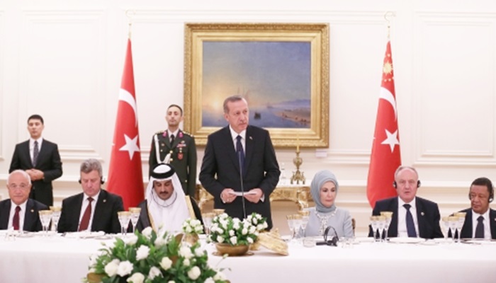 Erdoğan'dan, yabancı ülke heyet başkanları onuruna akşam yemeği