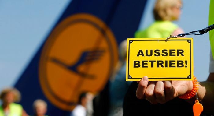 Almanya'da Lufthansa grevi hava trafiğini felcetti