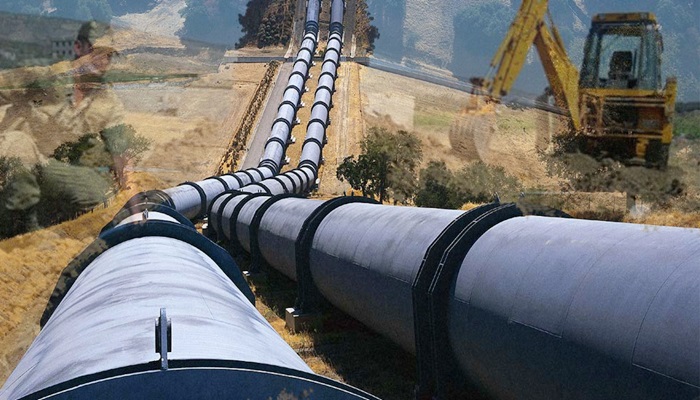 Irak sınırında bin 200 metrelik kaçak boru hattı