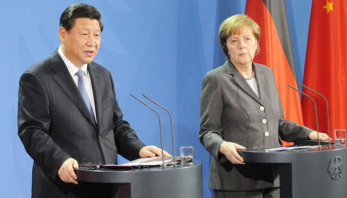 Çin Devlet Başkanı Şi, Merkel ile görüştü