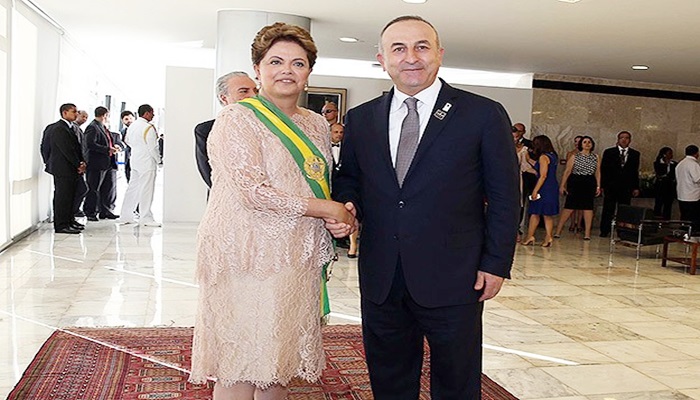 Çavuşoğlu Rousseff'in yemin törenine katıldı
