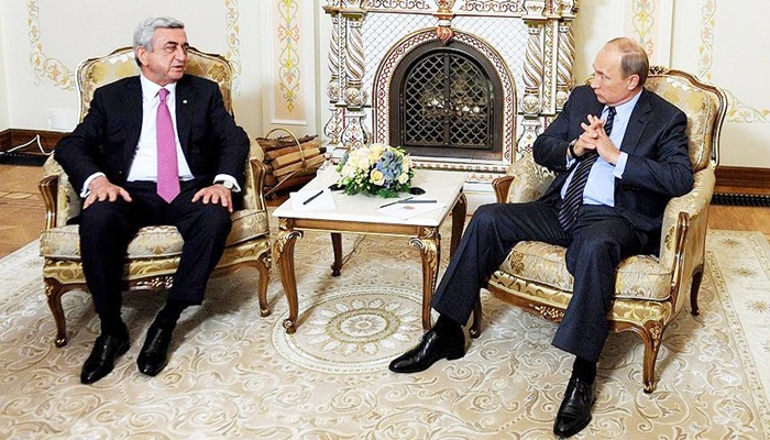 Putin Ermenistan Cumhurbaşkanı Sarkisyan ile görüştü