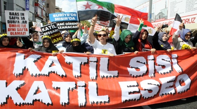 Binlerce kişi, Mısır ve Suriye'deki katliamları protesto etti