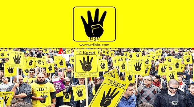 Özgürlük sembolü "R4BIA" için üç dilde internet sitesi