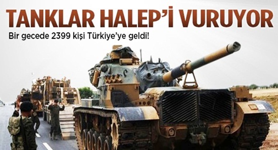 Ordu Halep'e karadan giriyor, Halepliler kaçıyor