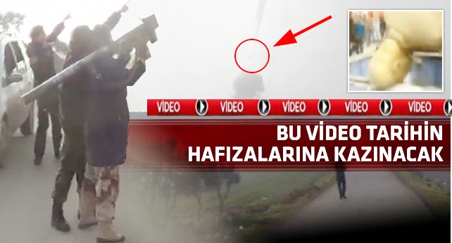 Helikopterin düşürülme anı!