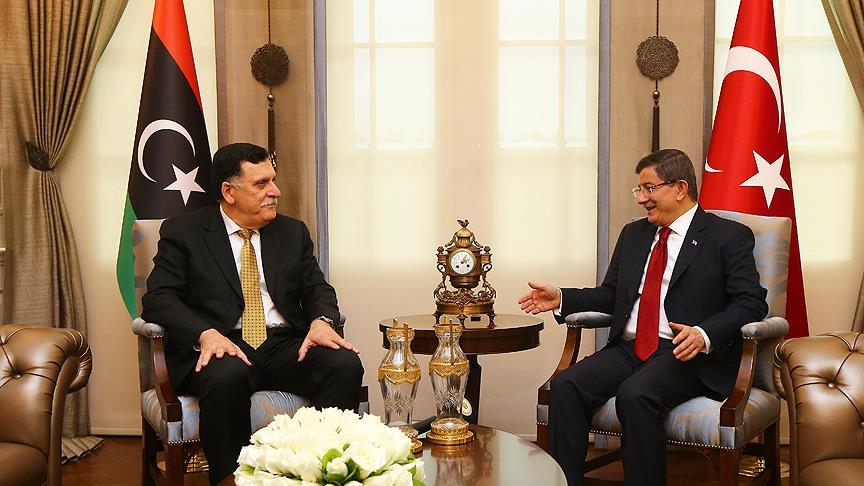 Başbakan Davutoğlu Libya Ulusal Birlik Hükümeti Başbakanı ile görüştü