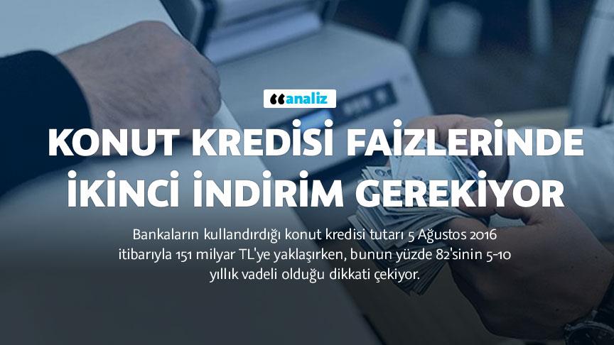 Konut kredisi faizlerinde ikinci indirim gerekiyor