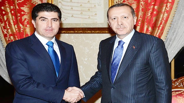 Erdoğan Barzani ile görüşüyor