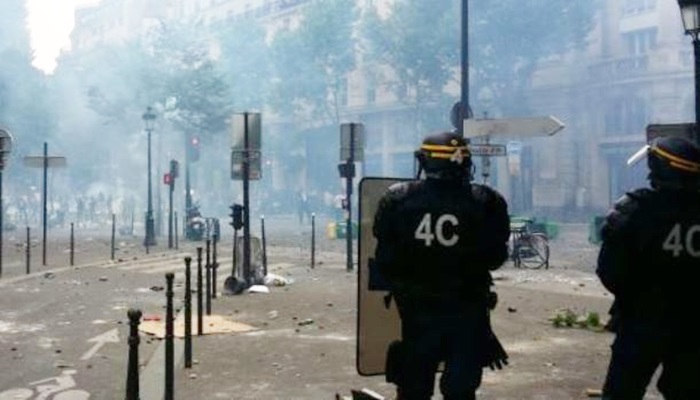 Fransız polisi, Gazze gösterisine müdahale etti