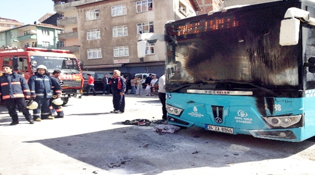 Halk otobüsüne molotof bombalı saldırı
