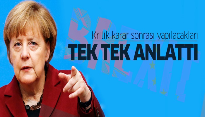 Merkel'den İngiltere'deki referandum açıklaması