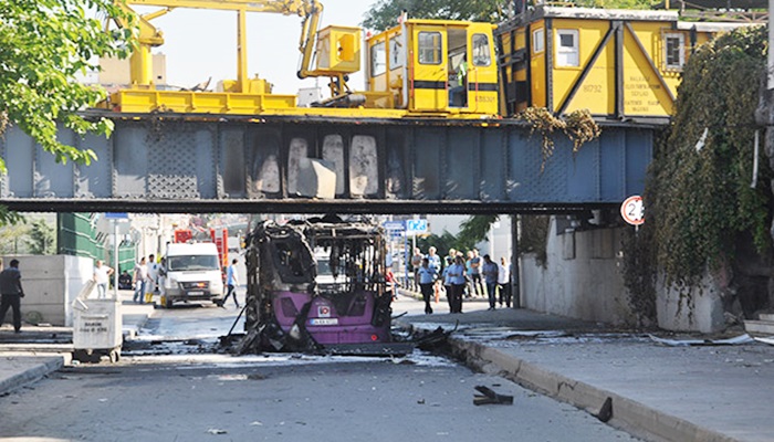 Otobüsün patlamasına doğalgaz tankı sebep olmuş
