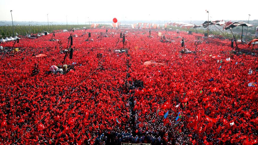 Milyonlar tarihi miting için Yenikapı'da