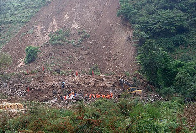 Sri Lanka'daki toprak kayması