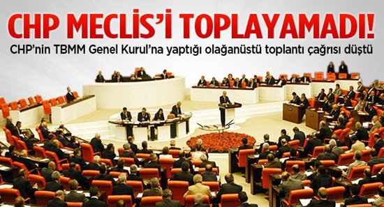 CHP'nin Meclis'i toplama önerisi düştü!