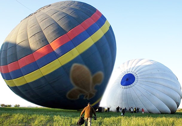 Balon havada yandı