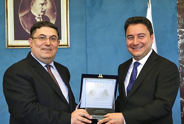 Babacan'dan Çanakcı'ya veda resepsiyonu