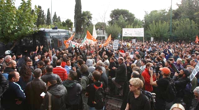 Yunanistan'da çiftçiler eylemde