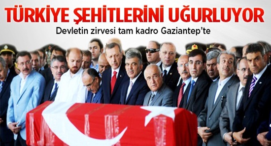 Gaziantep şehitleri son yolculuğuna uğurlanıyor