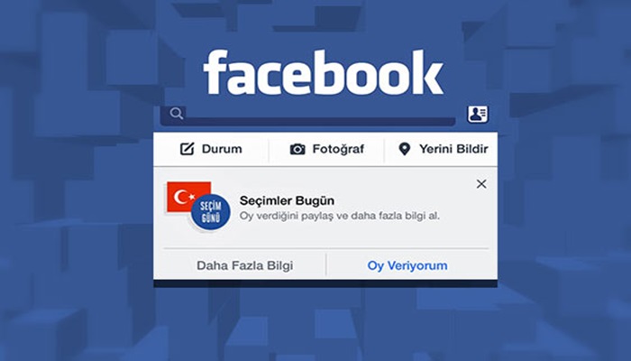 Facebook'tan "Oy veriyorum" butonu