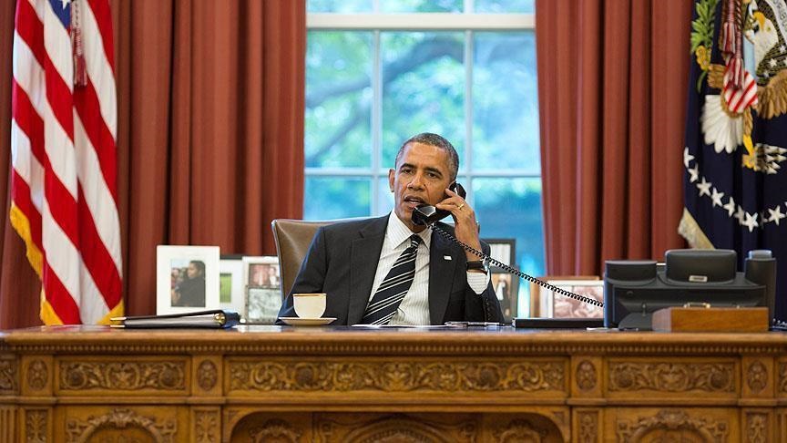 Obama'dan Davutoğlu'na tebrik telefonu