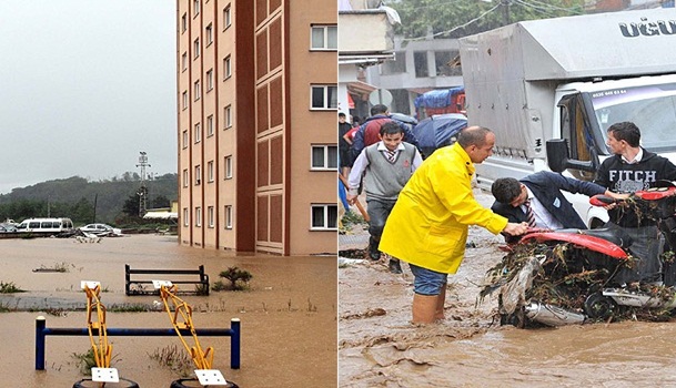 Trabzon'da sağanak, Rize'de hortum