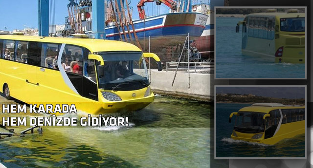Otobüsler artık suda gidecek!