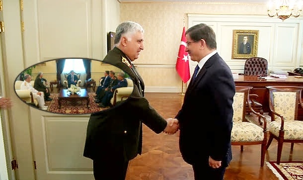 Necdet Özel ve kuvvet komutanları, IŞİD için Başbakanlık'ta