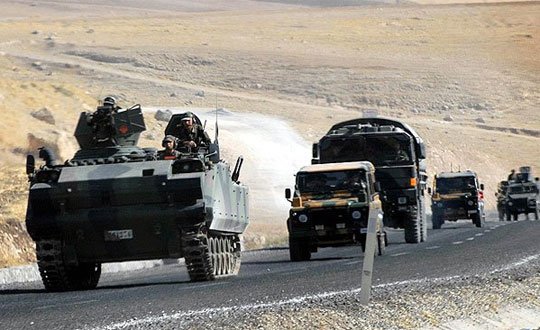 Askeri konvoya roketli saldırı