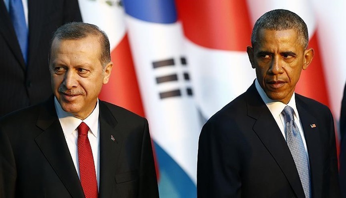 Cumhurbaşkanı Erdoğan, Obama ile görüşüyor